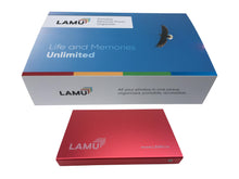 Load image into Gallery viewer, LAMU Portable Photo Organizer 500GB Scarlet Red for Windows. All your photos in one place, organized, portable, accessible.
