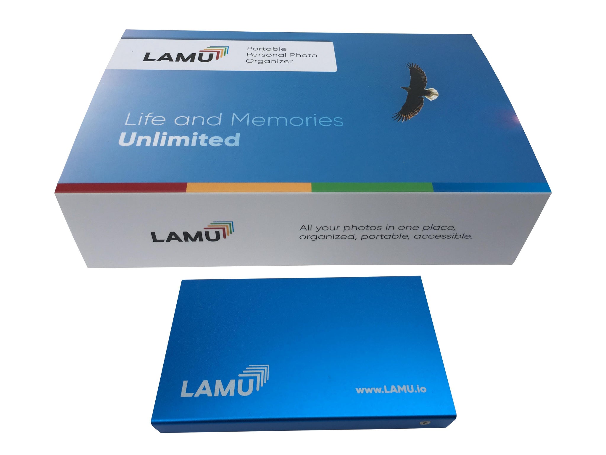 LAMU Portable Photo Organizer 2TB Sky Blue for Windows. All your photo –  Life and Memories Unlimited